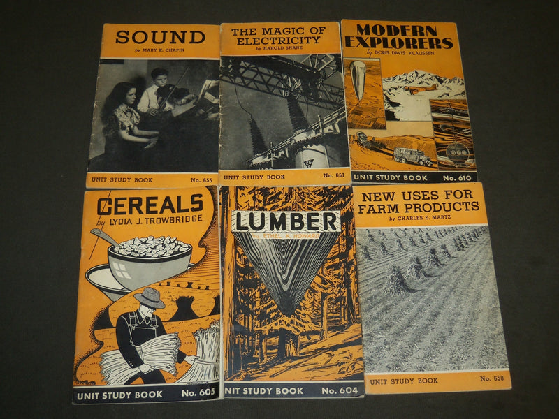 1939-1954 UNIT STUDY & LITTLE WONDER BOOKS LOT OF 9 - SOFTCOVER - O 2964