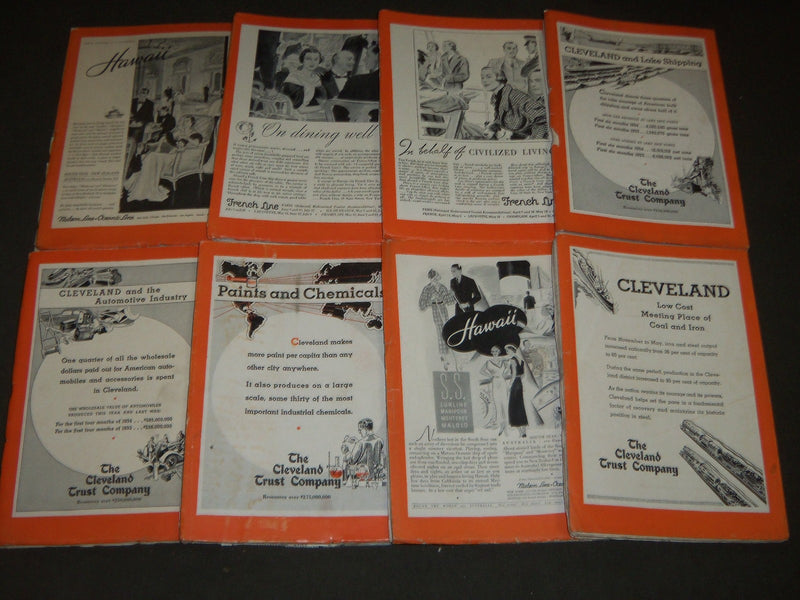 1934 THE ATLANTIC MONTHLY MAGAZINE LOT 8 ISSUES - STORIES & ARTICLES - WR 450M