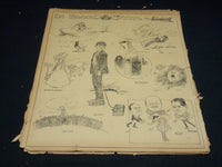 1908 BOSTON HERALD SUNDAY IN BLACK & WHITE SECTIONS LOT OF 7 - GOLDSMITH - UP 86