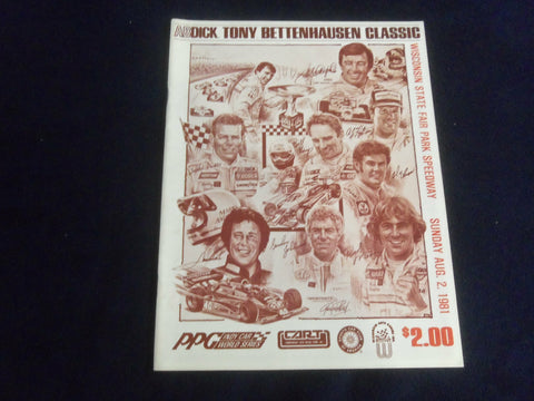 1981 AUGUST 2 ABDICK TONY BETTENHAUSEN CLASSIC RACING PROGRAM - SP 3898L