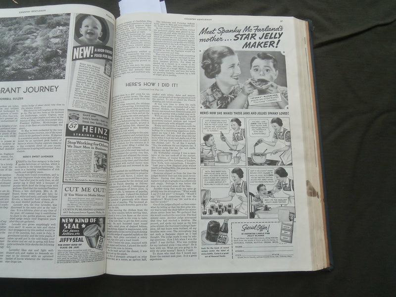 1937 JANUARY-DECEMBER COUNTRY GENTLEMAN BOUND MAGAZINE VOLUME -NICE ADS - R 731R
