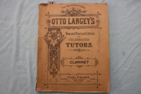 1890 OTTO LANGEY'S TUTORS CLARINET & SLIDE TROMBONE- LOT OF 2- SOFTCOVER- K 3384