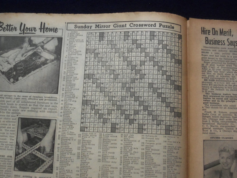 1955 JAN 16 SUNDAY MIRROR NEWSPAPER - NEW V-TRIAL TO NAME 'CLIENTS' - NP 6739