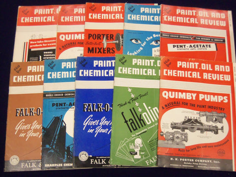1949 PAINT OIL & CHEMICAL REVIEW MAGAZINE LOT OF 26 ISSUES - GREAT ADS - O 514