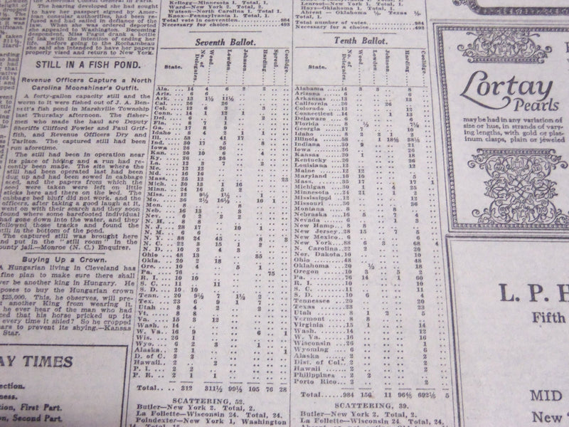 1920 JUNE 13 NEW YORK TIMES - HARDING NOMINATED FOR PRESIDENT COOLIDGE - NT 6941