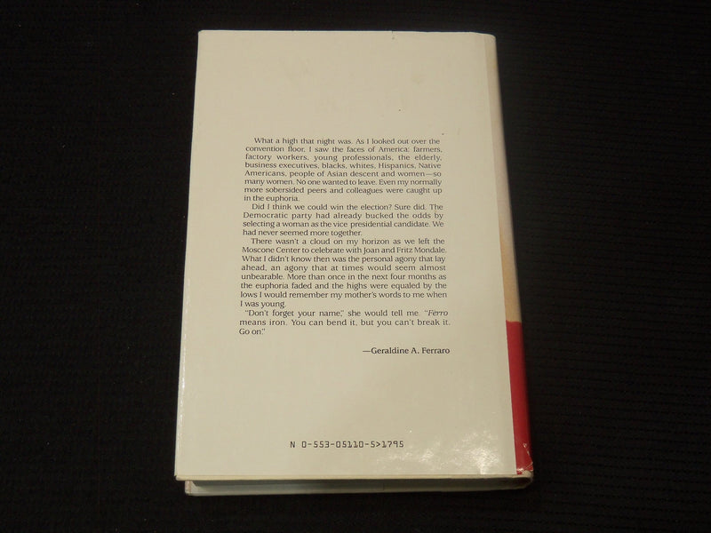1985 FERRARO MY STORY BOOK INSCRIBED BY GERALDINE A. FERRARO - KD 2771E