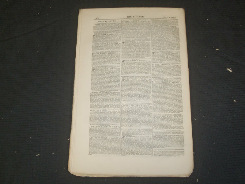 1865 JULY 1 THE BUILDER ARCHITECT MAGAZINE - ILLUSTRATIONS - ST 415U
