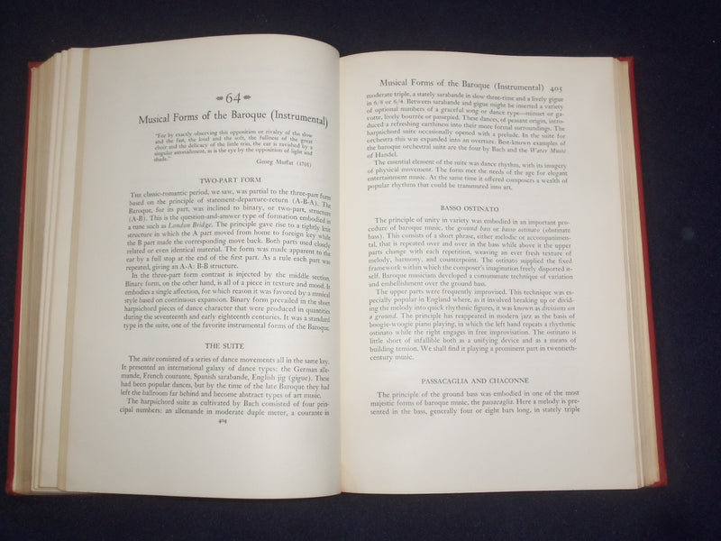 1955 THE ENJOYMENT OF MUSIC HARDCOVER BOOK BY JOSEPH MACHLIS - KD 9147