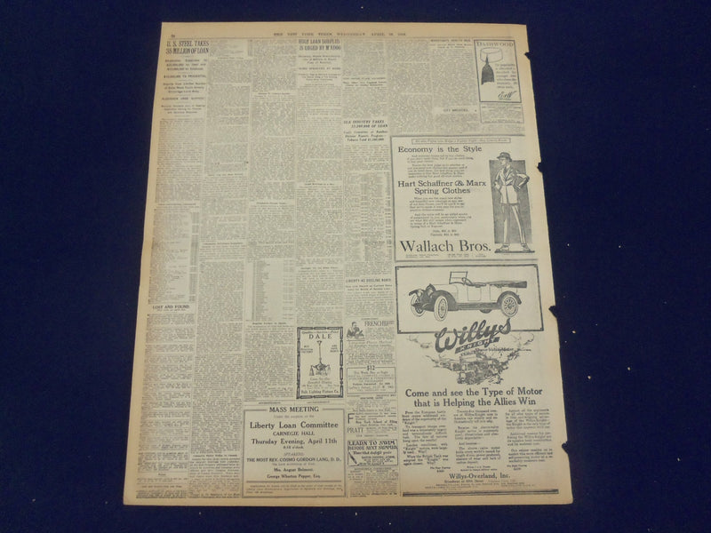 1918 APRIL 10 NEW YORK TIMES - ANGRY PROTESTS ROUSED BY LLOYD GEORGE - NT 8207