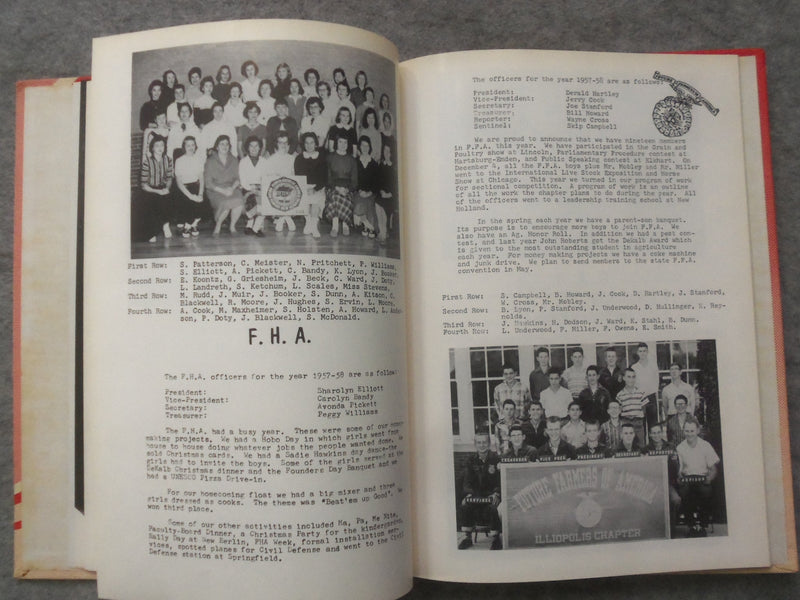 1958 THE PIRATE LOG ILLIOPOLIS HIGH SCHOOL YEARBOOK - ILLIOPOLIS, IL - YB 3347