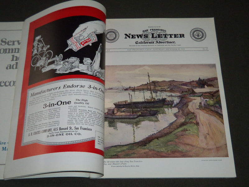 1924 CHRISTMAS SAN FRANCISCO NEWS LETTER MAGAZINE - ST 5027