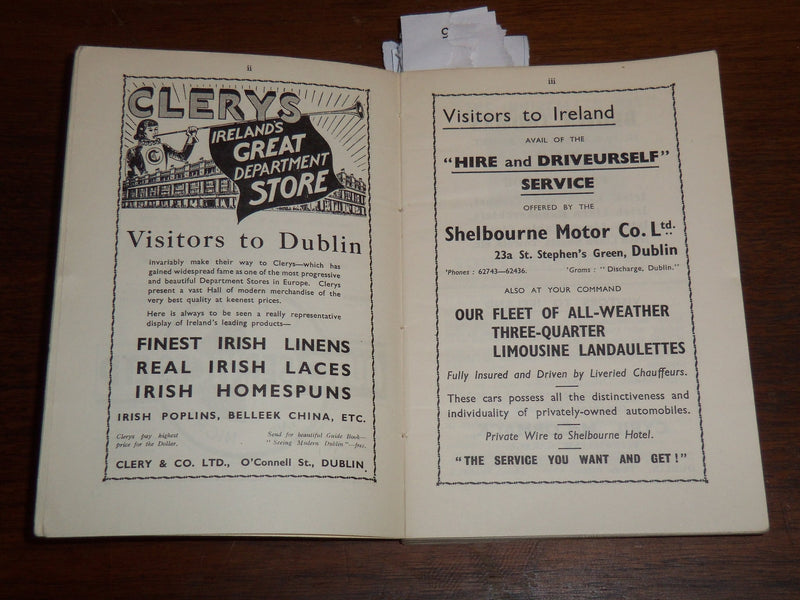 1920'S IRELAND OFFICIAL TOURIST GUIDE - SOFTCOVER - GREAT PHOTOS - K 1277