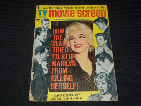1962 DECEMBER TV AND MOVIE SCREEN MAGAZINE - MARILYN MONROE COVER - E 16287