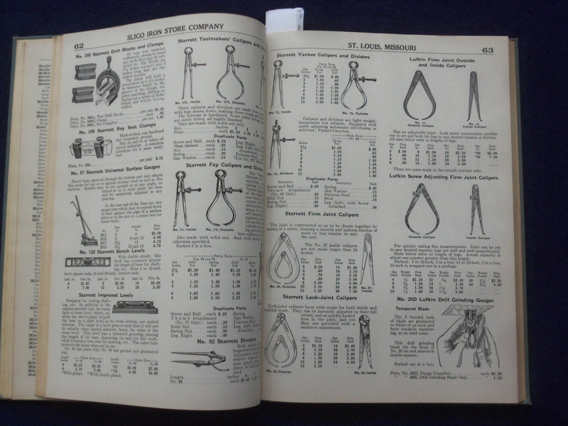 1930 SLIGO IRON STORE COMPANY HARDCOVER SUPPLIES CATALOG - ST. LOUIS, MO - R 98D