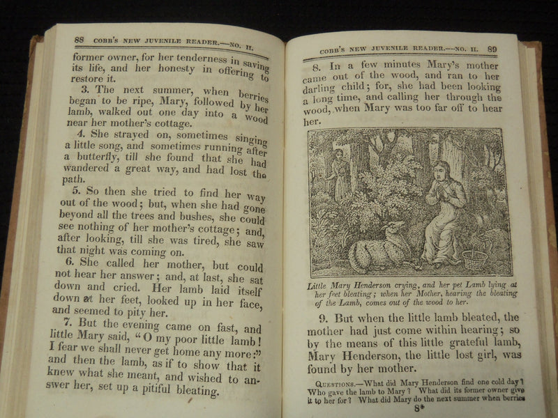 1847 COBB'S NEW JUVENILE READER VOLUME 1 & 2 - LYMAN COBB - K 2595