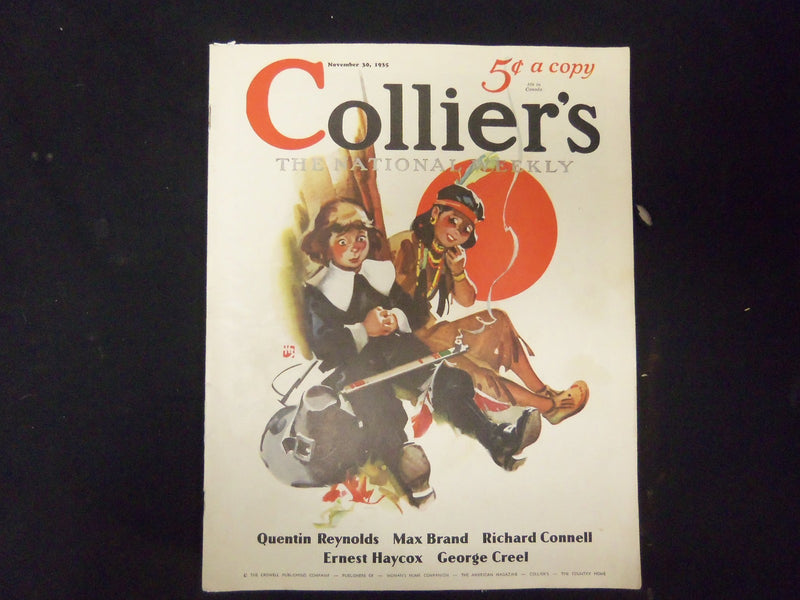 1935 NOV 30 COLLIER'S MAGAZINE - GREAT ILLUSTRATIONS, ARTICLES & ADS - ST 3624