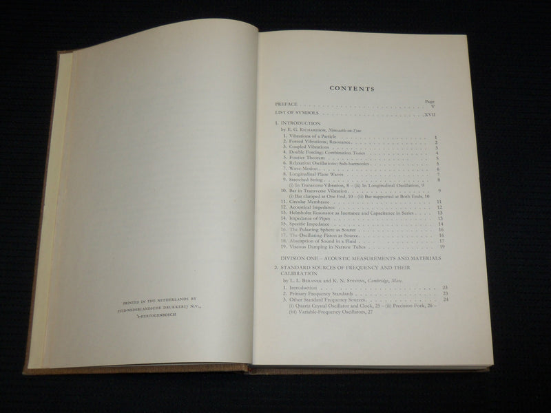 1953 TECHNICAL ASPECTS OF SOUND HARDCOVER BOOK - RICHARDSON - KD 7363