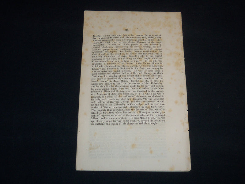 1834 ROYALL PROFESSOR OF LAW DISCOURSE HARVARD UNIVERSITY DISCOURSE - J 9264