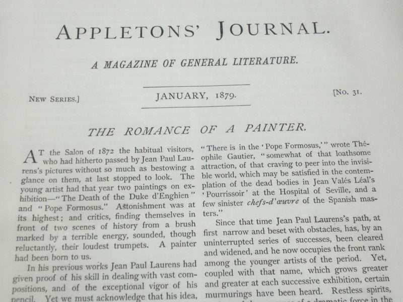 1879 APPLETONS' JOURNAL MAGAZINE LOT OF 9 ISSUES - NICE ILLUSTRATIONS - WR 698