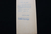 1945 OCTOBER 12 HOLMES V. HUGHES FOOTBALL LINEUP CARD - K 2847