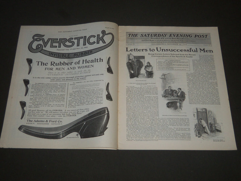 1906 NOVEMBER 10 THE SATURDAY EVENING POST MAGAZINE - ILLUSTRATED COVER- SP 992