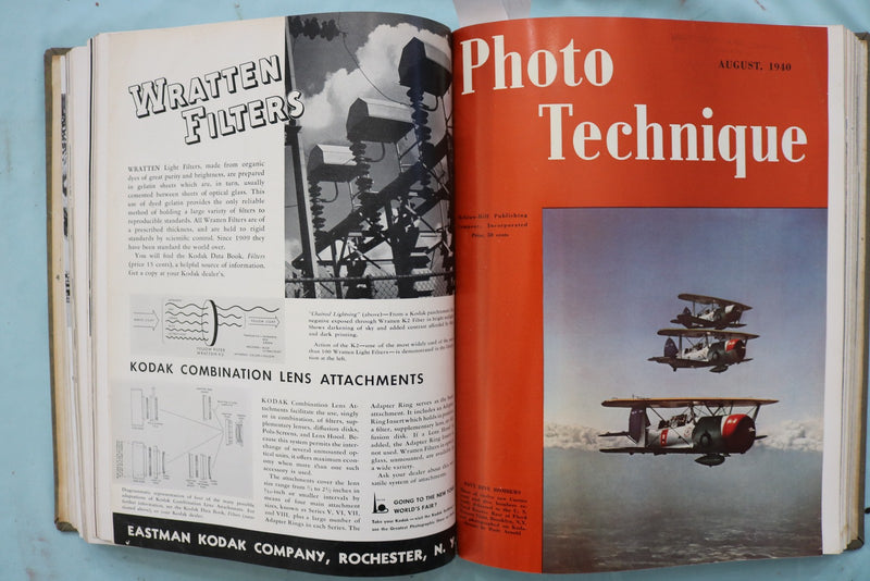 1940 PHOTO TECHNIQUE MAGAZINE BOUND VOLUME - COMPLETE YEAR - KD 9711