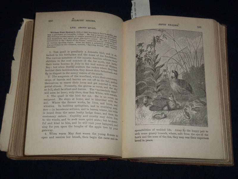 1896 MCGUFFEY'S FIFTH ECLECTIC READER BOOK - REVISED EDITION - K 2003