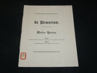 1891 IN MEMORIAM - WALTER HORTONY REV. A. M. LOCKWOOD - SOFTCOVER - J 6072