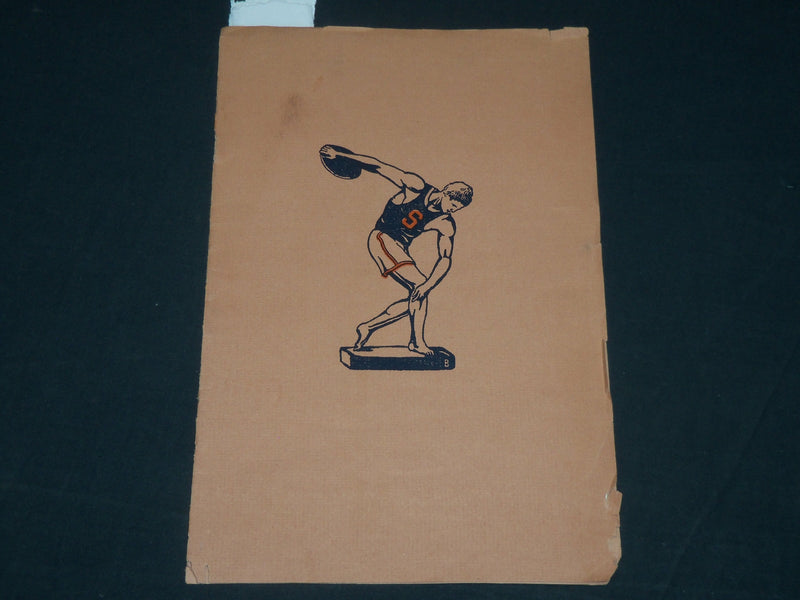1931 APRIL 27 SYRACUSE UNIVERSITY ATHLETES BLOCK S DINNER PROGRAM - J 5782