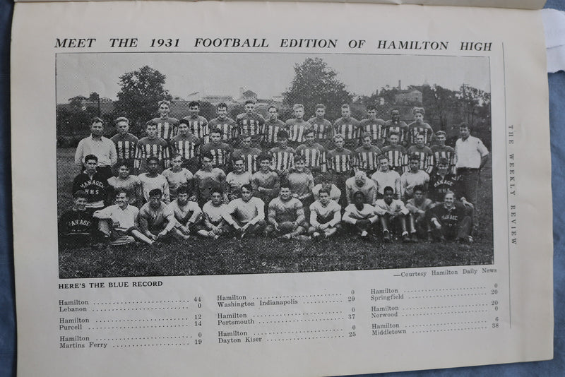 1932 SENIOR ISSUE HAMILTON HIGH SCHOOL WEEKLY REVIEW - OHIO - SOFTCOVER - K 310