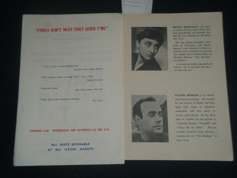 1960 FEBRUARY 11 FINGS AIN'T WOT THEY USED T'BE GARRICK PROGRAM - J 4285