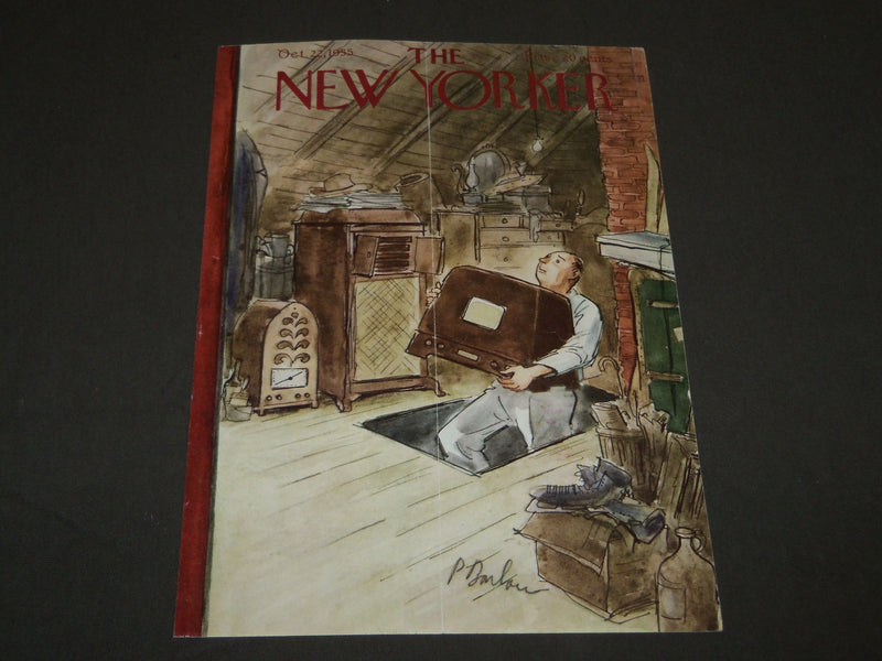 1955 OCTOBER 22 NEW YORKER MAGAZINE FRONT COVER ONLY - GREAT ART FOR FRAMING