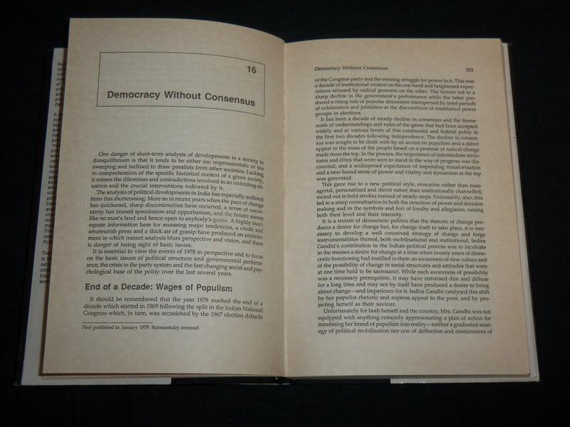 1989 POLITICS AND THE PEOPLE HUMANE INDIA BY RAJNI KOTHARI VOLUME 1 & 2- KD 6983