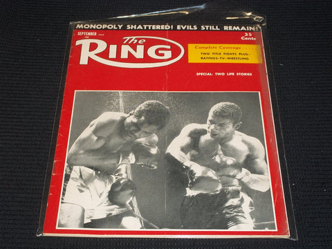 1957 SEPTEMBER THE RING MAGAZINE - FLOYD PATTERSON FRONT COVER - E 4638