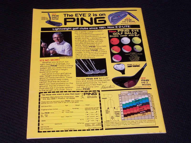1984 JUNE 29 GOLF WORLD MAGAZINE - TOM KITE FRONT COVER - E 6827