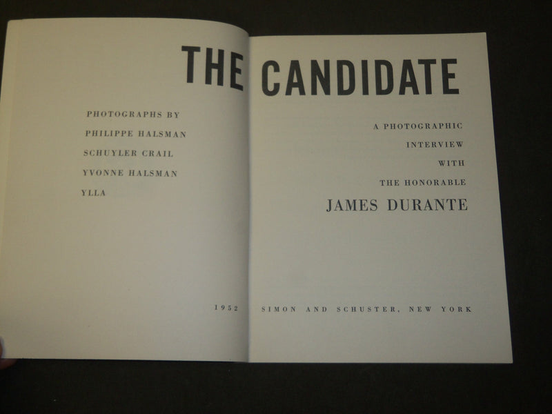 1952 THE CANDIDATE - JAMES DURANTE BOOK - PHOTOGRAPHIC INTERVIEW - J 3790