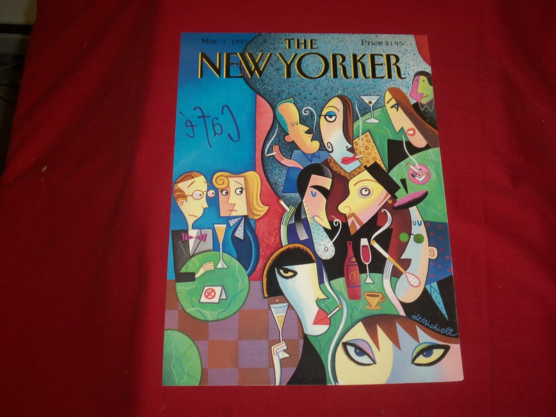1993 MARCH 1 NEW YORKER MAGAZINE FRONT COVER ONLY - GREAT ART FOR FRAMING