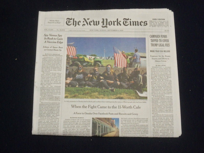 2020 SEPTEMBER 6 NEW YORK TIMES -CAMPAIGN FUNDS TAPPED TO COVER TRUMP LEGAL FEES