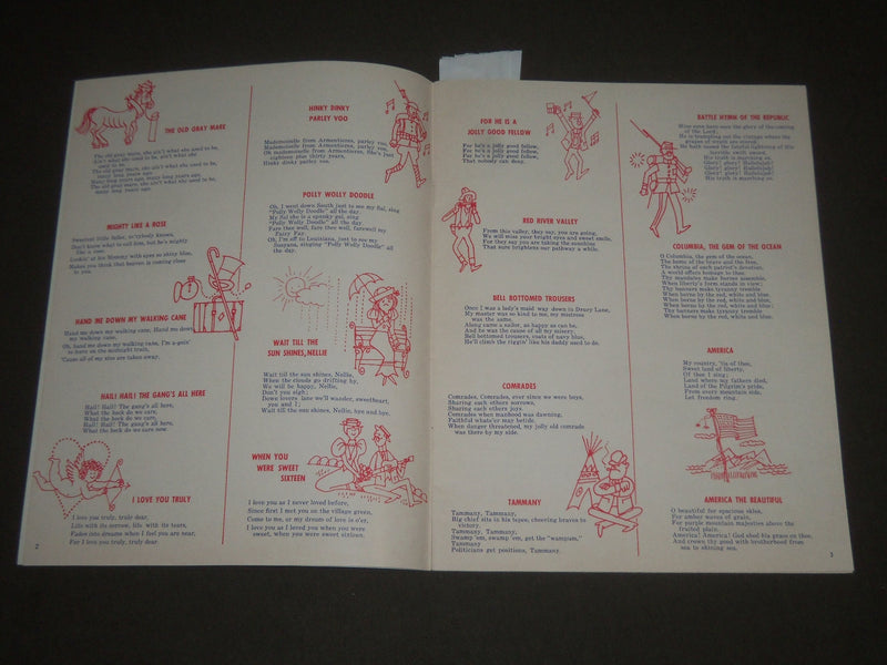1964 SING OF THE U. S. A. WITH CHEVROLET SOFTCOVER SONG BOOK - J 2540