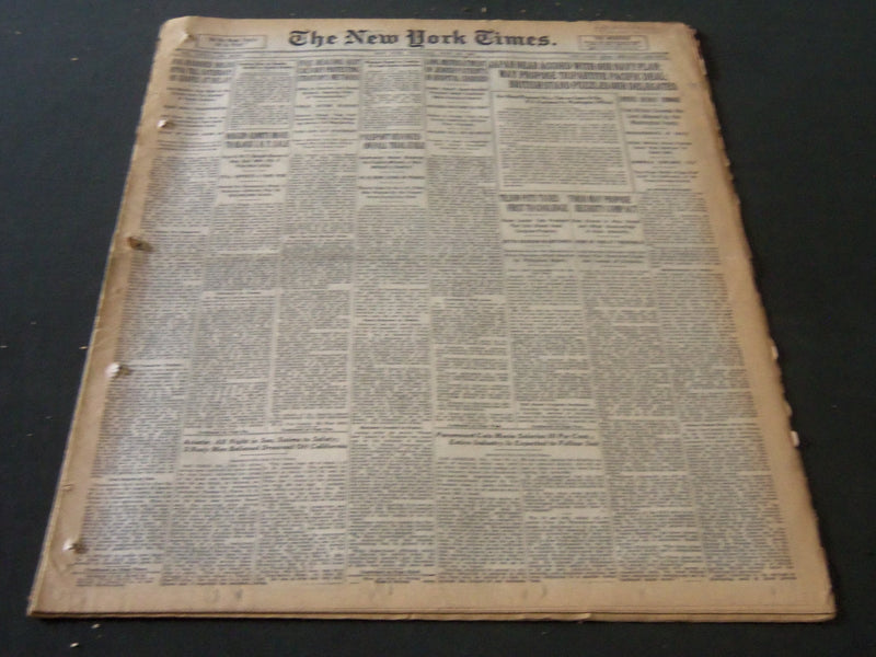 1927 JUNE 23 NEW YORK TIMES - JAPAN NEAR ACCORD WITH OUR NAVY PLAN - NT 6385