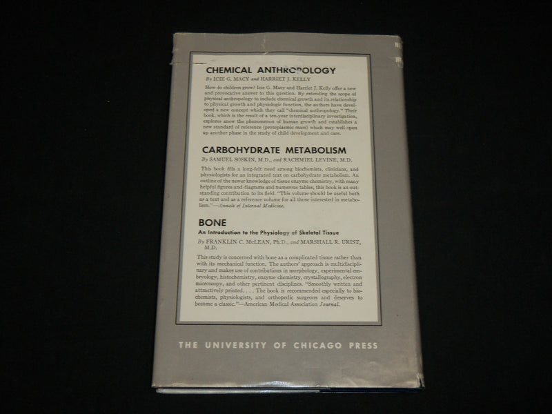 1958 THE CHEMICAL DYNAMICS OF BONE MINERAL BOOK BY NEUMAN & NEUMAN - KD 6461