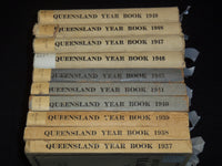 1937-1949 QUEENSLAND YEAR BOOK LOT OF 10 - GOV. STATISTICIAN BRISBANE - KD 2185