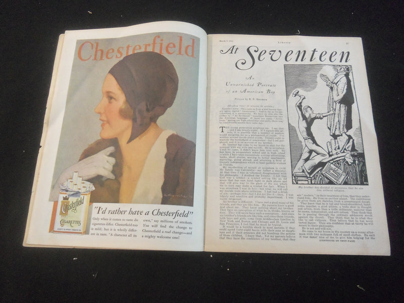 1931 MARCH 7 LIBERTY MAGAZINE - SHOULDER'D HIS CRUTCH - SP 5190E