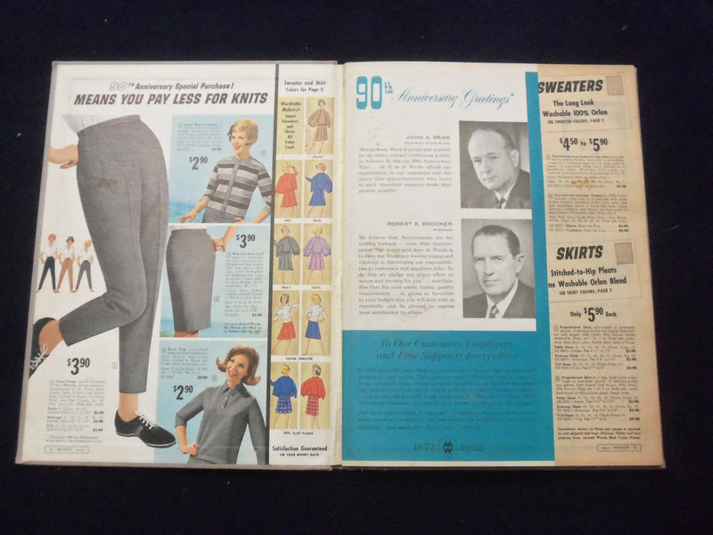 1962 MONTGOMERY WARD 90TH ANNIV. SALE CATALOG -HARDCOVER- KANSAS CITY,MO - R 96B