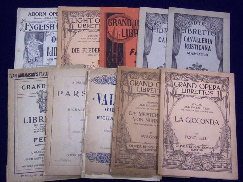 GRAND OPERA LIBRETTO LOT OF 23 ISSUES - RICHARD WAGNER - NEW YORK - O 530
