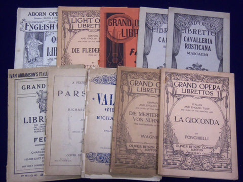 GRAND OPERA LIBRETTO LOT OF 23 ISSUES - RICHARD WAGNER - NEW YORK - O 530