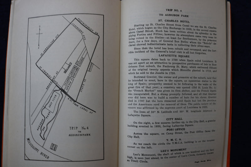 1941 NEW ORLEANS GUIDE BOOK - MAP - SOFTCOVER BOOK - K 1316