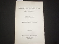 1966 OLD SILVER DINING ACCESSORIES SOFTCOVER BOOK - CLARK ART INSTITUTE - J 9862