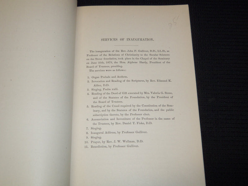 1880 REV. JOHN P. GUILLIVER ADDRESS BOOK - CHRISTIANITY AND SCIENCE - J 7532