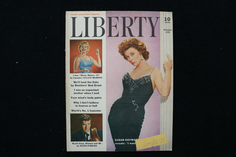 1958 OCTOBER LIBERTY MAGAZINE - SUSAN HAYWARD COVER - E 24430